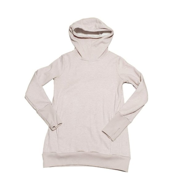 Fabletics Cowl Neck Zaylee Fleece Hoodie Heathered Pink/Gray Size Small S‎ - Picture 1 of 8